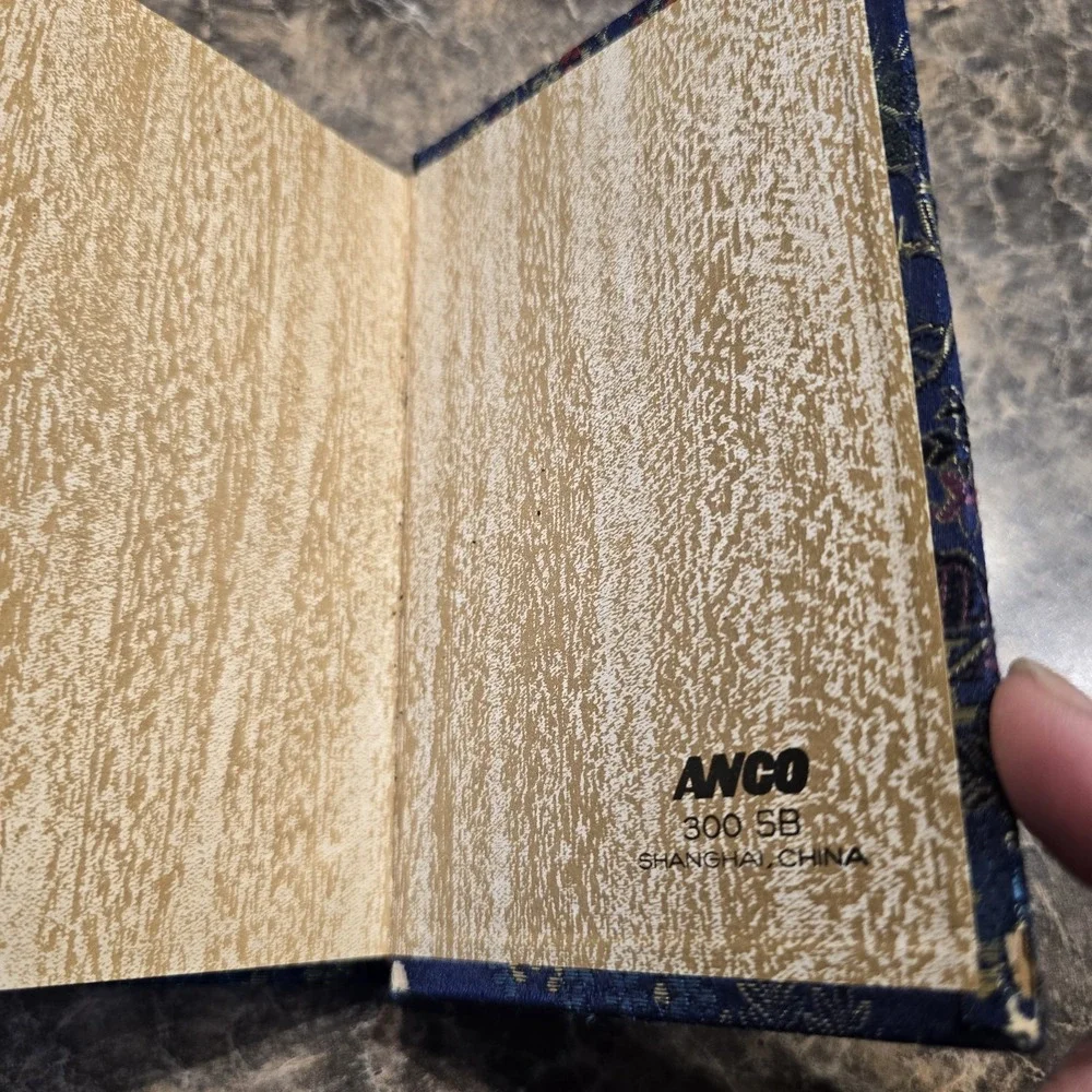 Chinoiserie brocade fabric covered journal notebook‎ hardcover diary...